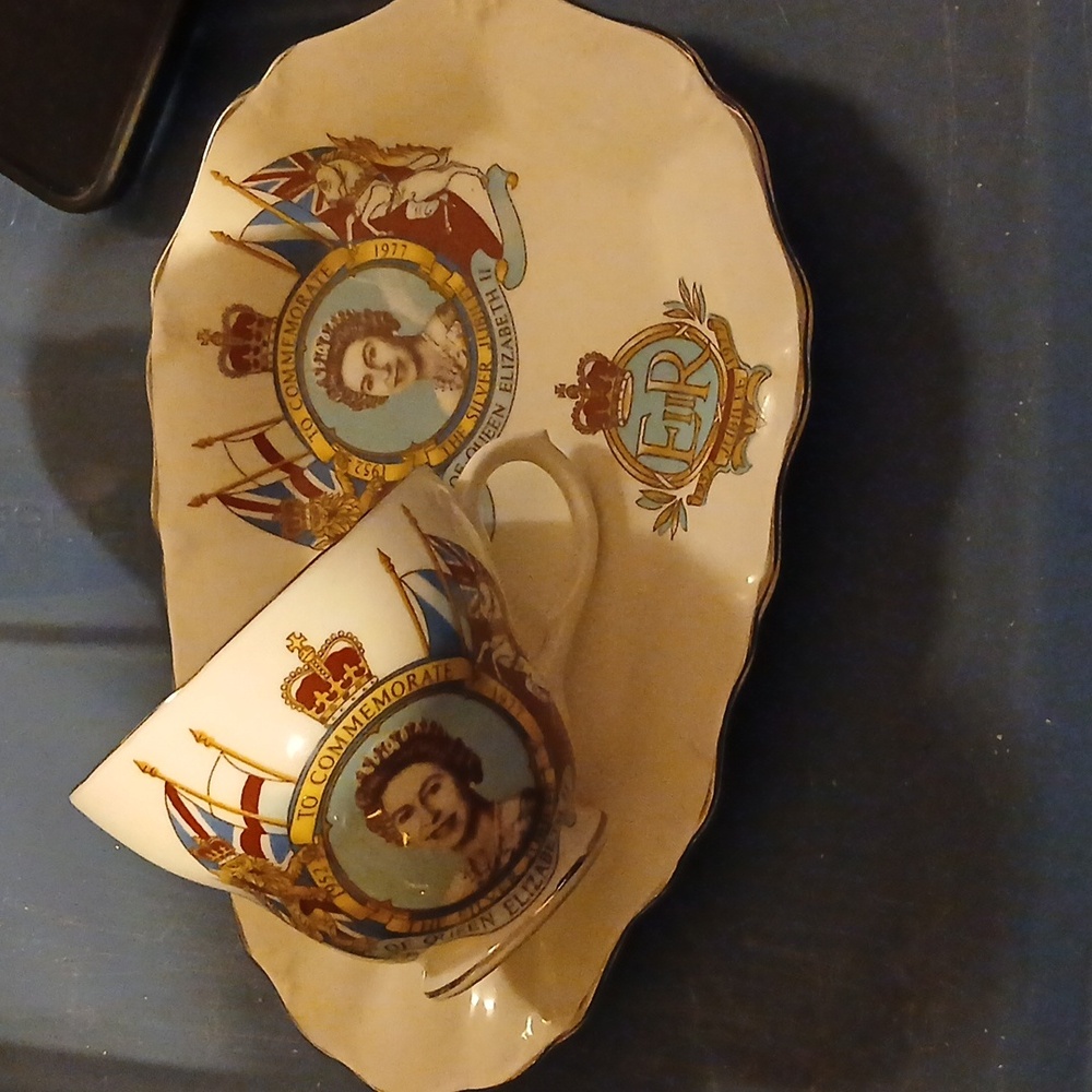Rare 1953 Royal Commemorative Cup and Sandwich Plate Set